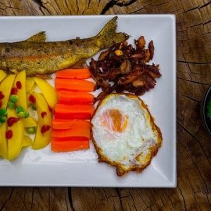 Fried Trout With Broccolli